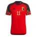 Camisa de Futebol Bélgica Yannick Carrasco #11 Equipamento Principal Mundo 2022 Manga Curta